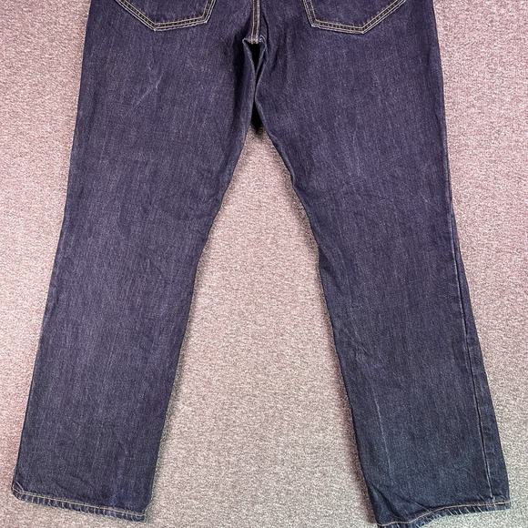 Carhartt Jeans Mens 32x32 Dark Blue Relaxed Straight Fit Cotton Denim Fit33.5x31 - Picture 13 of 15